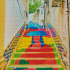 Street Colorful Stairs Diamond Painting