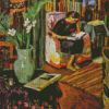 Woman Reading Book Vanessa Bell Diamond Painting