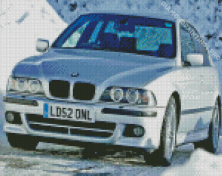 BMW E39 In Snow Diamond Painting