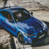 Bmw M4 Blue Car View Diamond Painting