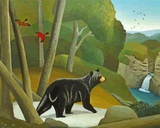 Bear In Linville Falls Diamond Painting