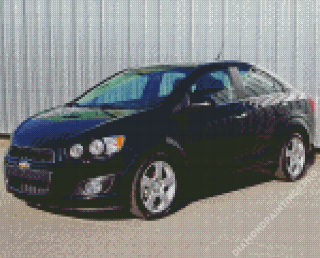 Black Chevrolet Sonic Car Diamond Painting