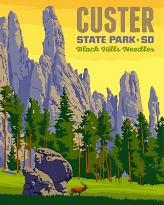 Black Hills Needles Poster Diamond Painting