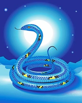 Blue Snake Diamond Painting