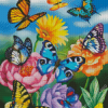 Butterflies And Flowers Diamond Painting