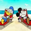 Donald Duck And Mickey At Beach Diamond Painting