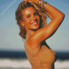 Elsa Pataky At The Beach Diamond Painting