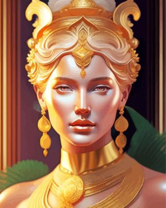 Golden Lady Diamond Painting