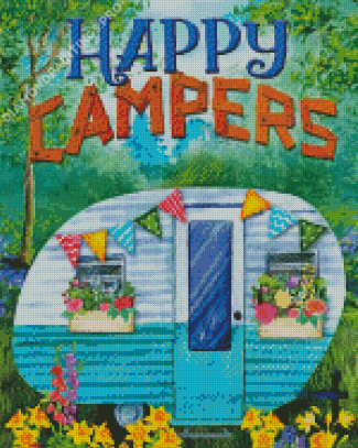Happy Campers Diamond Painting
