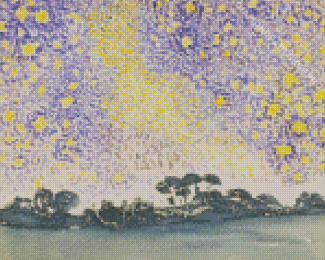 Landscape With Stars By Henri Edmond Cross Diamond Painting
