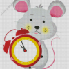 Mouse With Clock Art Diamond Painting