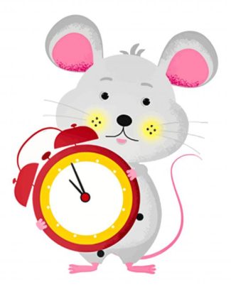 Mouse With Clock Art Diamond Painting