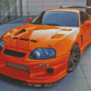 Orange Toyota Supra Mk4 Diamond Painting