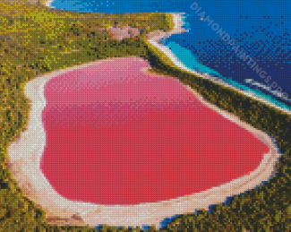 Pink Lake Australia Diamond Painting