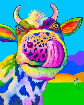 Psychedelic Cow Diamond Painting