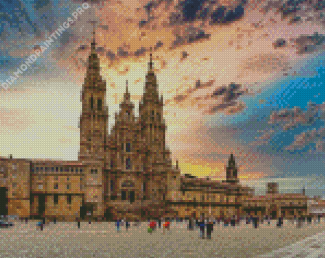 Santiago De Compostela Sunset Diamond Painting