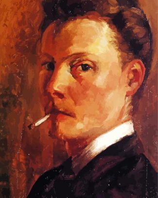 Self Portrait With Cigarette By Henri Edmond Cross Diamond Painting