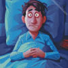 Sleeplessness Boy At Night Diamond Painting