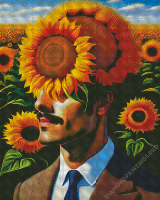 Sunflower Man Diamond Painting