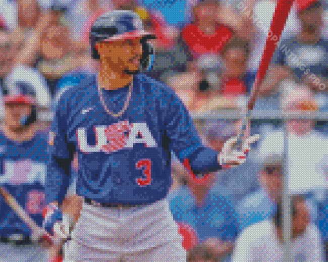 Team USA Baseball Player Diamond Painting