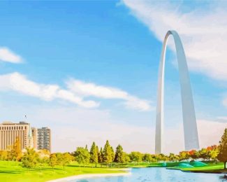The Gateway Arch Monument View Diamond Painting