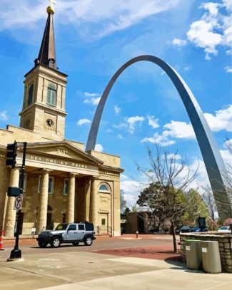 The Gateway Arch Saint Louis Diamond Painting
