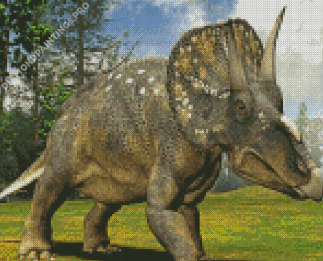 Triceratops Dinosaur Diamond Painting