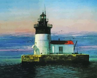 Aesthetic Detroit Lighthouse Diamond Painting
