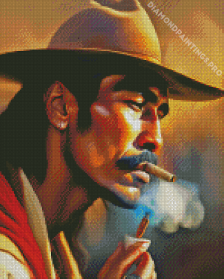 Man Smoking Diamond Painting