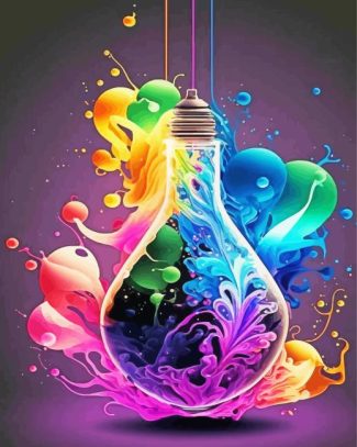 Colorful Light Bulb Diamond Painting