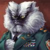 Fluffy Military Cat Diamond Painting