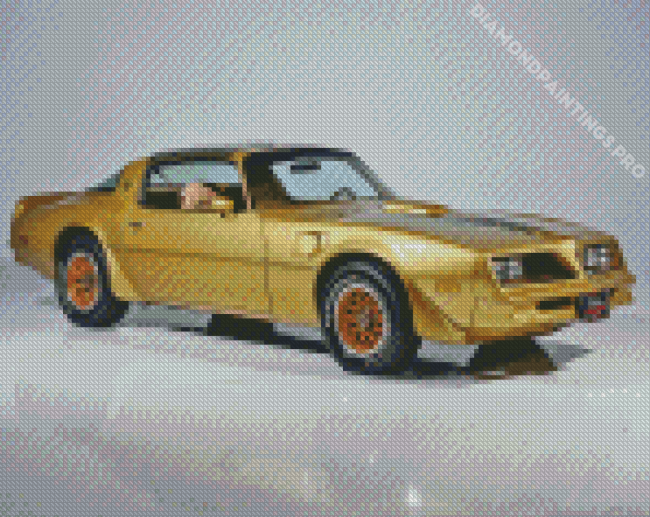 Golden 78 Firebird Trans Am Car Diamond Painting