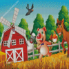 Happy Farm Animals Diamond Painting