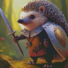 Hedgehog Warrior Diamond Painting