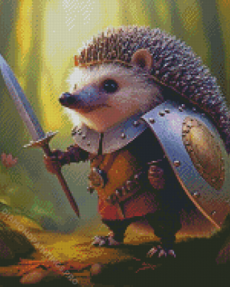 Hedgehog Warrior Diamond Painting