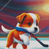 Hockey Dog Diamond Painting