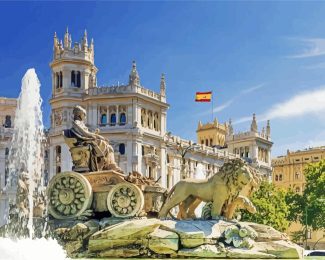Madrid Spain Fountain Of Cybele Diamond Painting