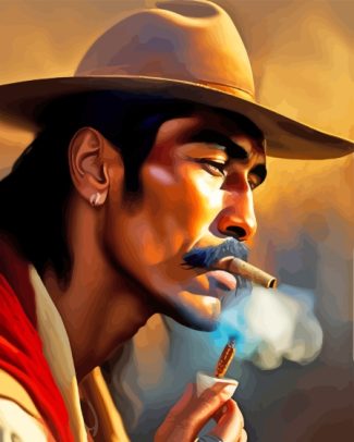 Man Smoking Diamond Painting