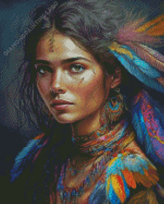 Native Girl Diamond Painting
