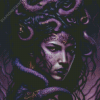 Purple Medusa Diamond Painting