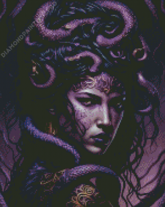 Purple Medusa Diamond Painting