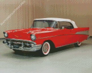 Red 1957 Chevrolet Belair Diamond Painting