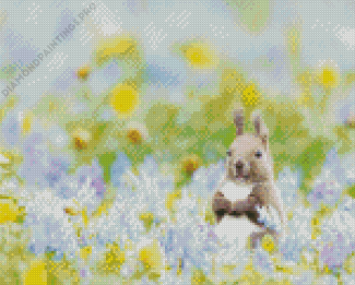 Squirrel In Spring Diamond Painting