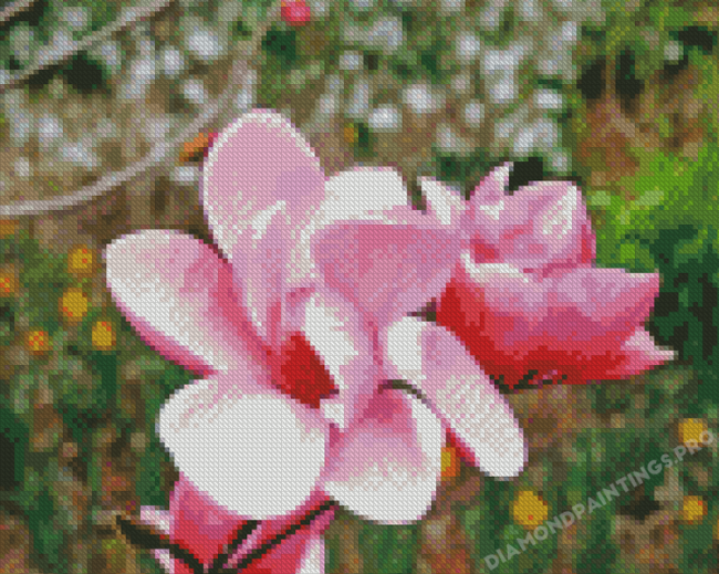 Chinese Magnolia Flower Diamond Painting