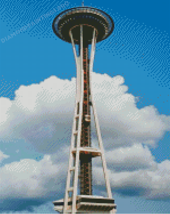 Space Needle In Seattle Tower Diamond Painting