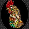 Colorful Rooster Mandala Diamond Painting