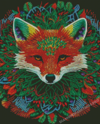 Mandala Fox Head Diamond Painting