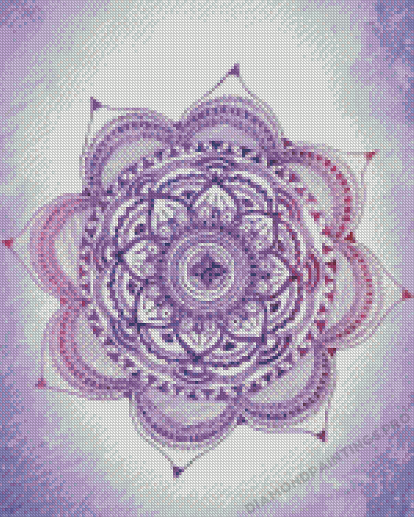 Purple Mandala Namaste Diamond Painting