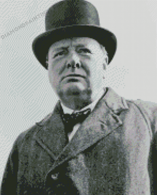 Monochrome Winston Churchill Diamond Painting