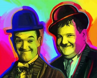 Colorful Laurel And Hardy Diamond Painting